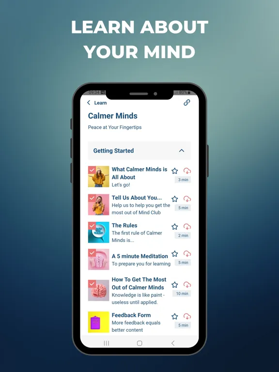 Capturas de pantalla de Calmer Minds iPad 