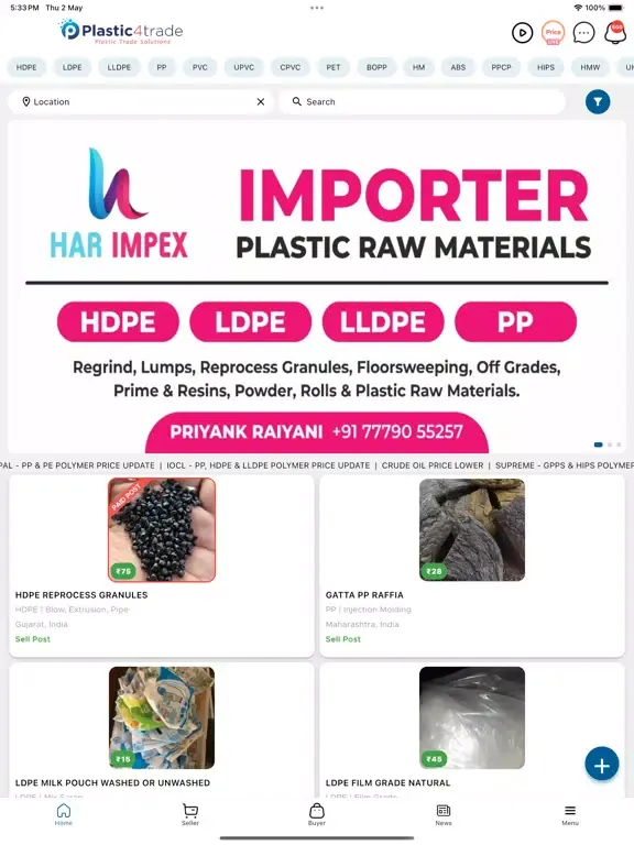 Screenshot di Plastic4trade - B2B Polymer iPad 