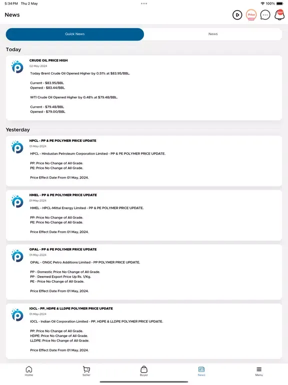 Screenshot di Plastic4trade - B2B Polymer iPad 