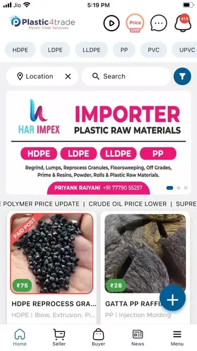 Screenshot di Plastic4trade - B2B Polymer