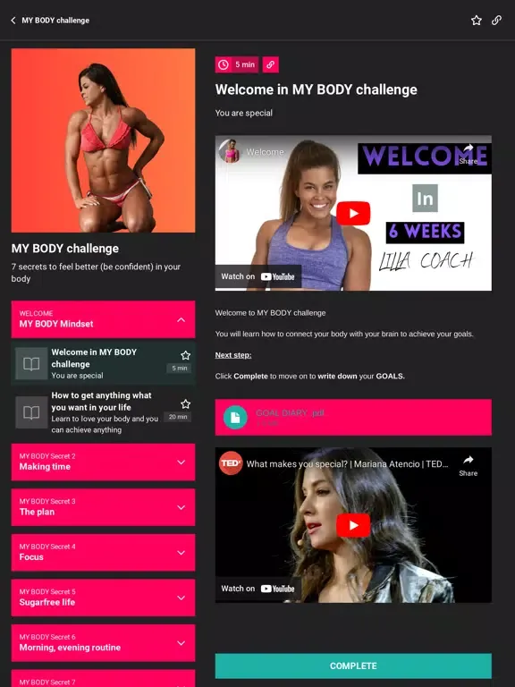 Скриншоты MY BODY BY LILLA iPad 