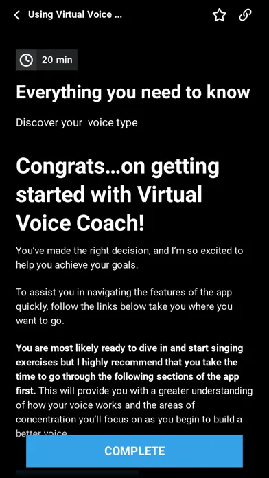 Virtual Voice Coach: Singing Screenshots
