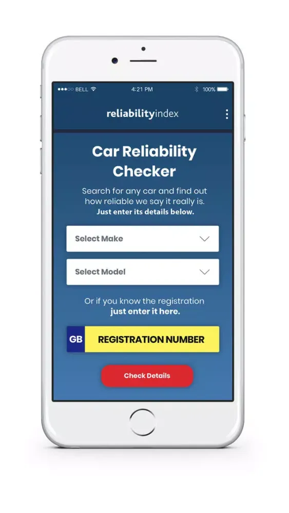 Tangkapan layar Reliability Index