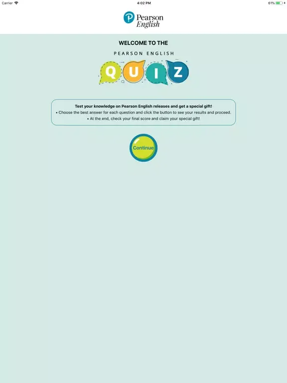 ภาพหน้าจอของ Pearson English Quiz iPad 