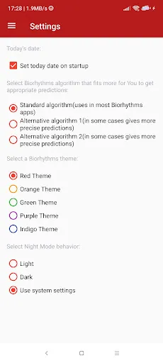 Personal Biorhythms Calculator Screenshots