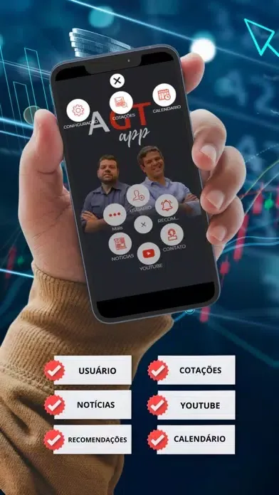 Capturas de tela do AGT APP