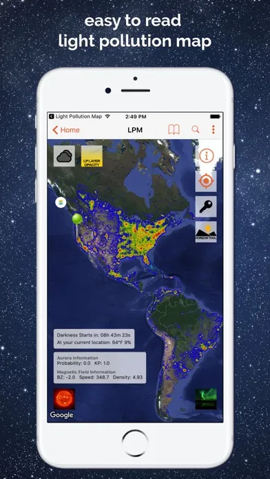Скриншоты Light Pollution Map - Dark Sky