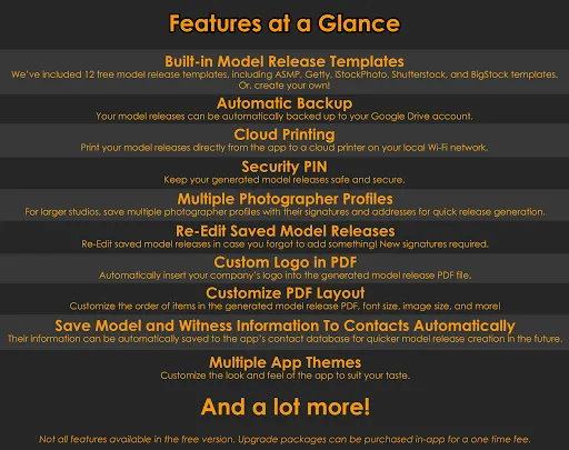 Model Releaser - Model Release Screenshots