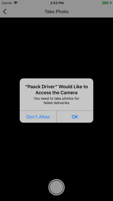 Tangkapan layar Paack Driver App