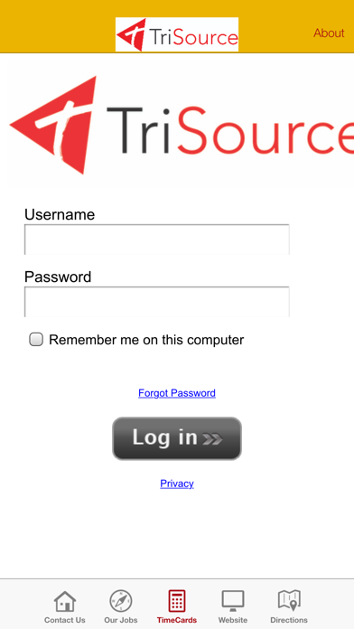 Tangkapan layar TriSource Staffing App