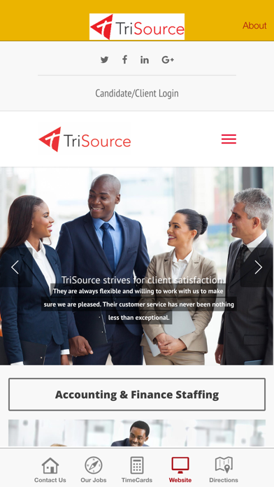 Tangkapan layar TriSource Staffing App