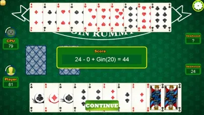 Captures d'écran de Gin Rummy Pabroton