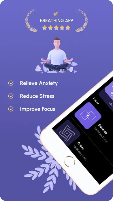 Paced Breathing Exercises App 스크린샷