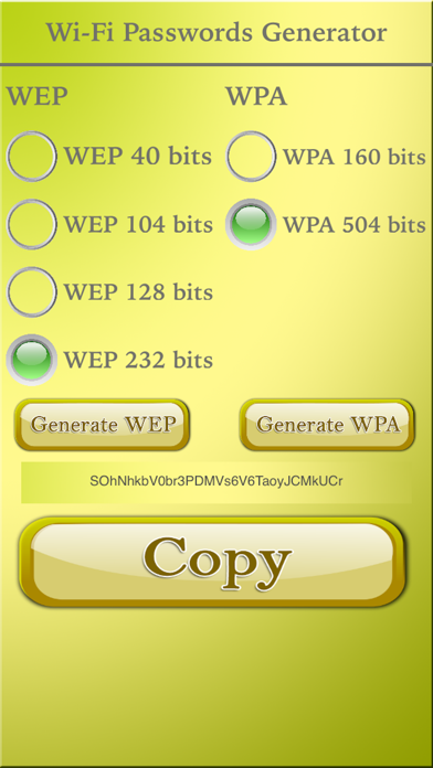 Wi-Fi Passwords Generator Screenshots