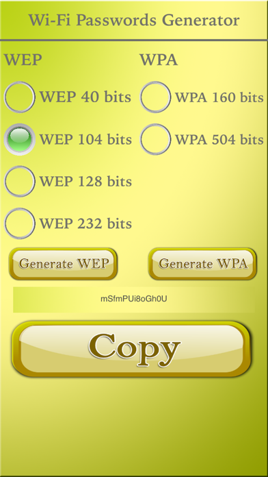 Wi-Fi Passwords Generator Screenshots