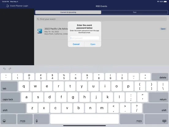 Screenshot di Pacific Life RSD Events iPad 