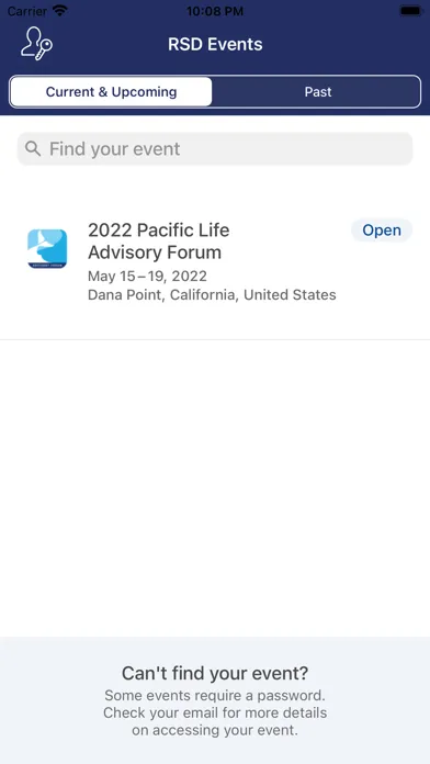 Screenshot di Pacific Life RSD Events