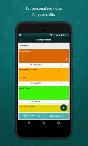 Shift Work Calendar Screenshots