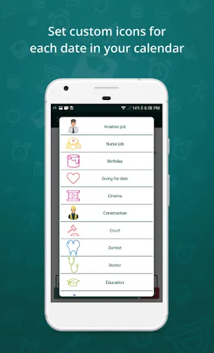 Shift Work Calendar Screenshots