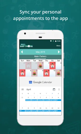 Shift Work Calendar Screenshots