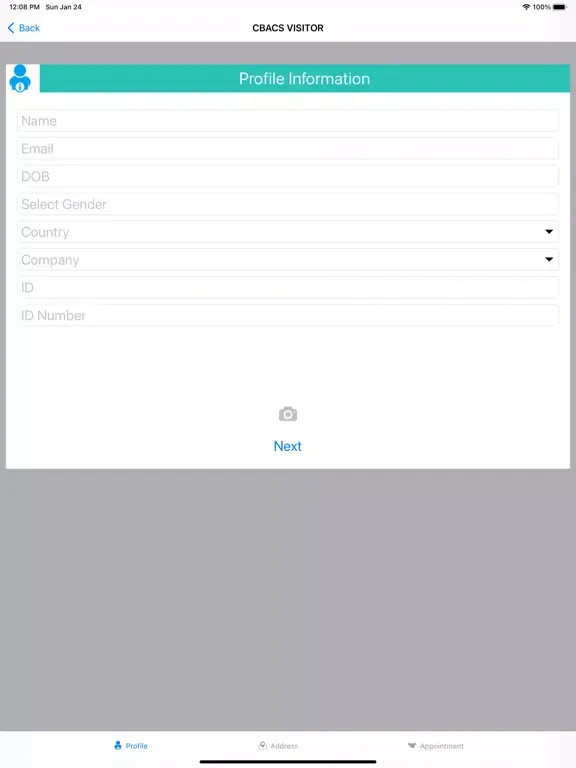 CBACS Visitor iPad  Screenshots