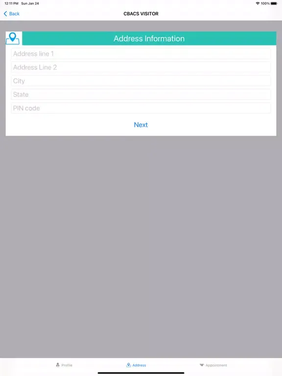 CBACS Visitor iPad  Screenshots