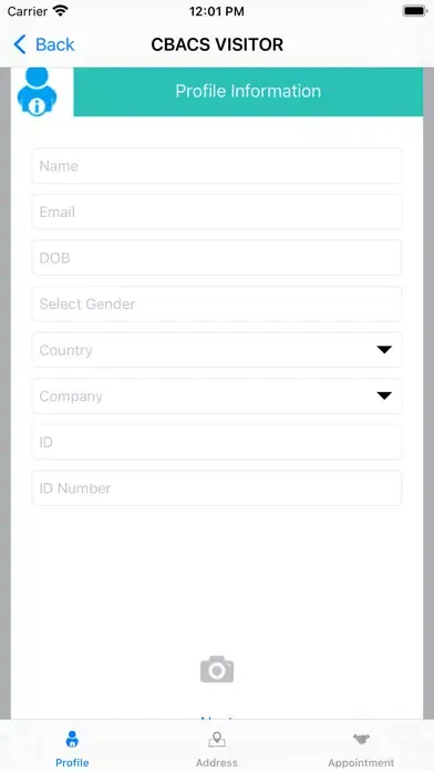 CBACS Visitor Screenshots