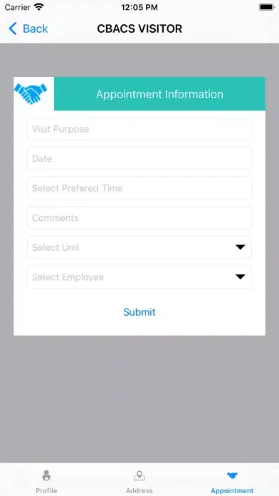 CBACS Visitor Screenshots