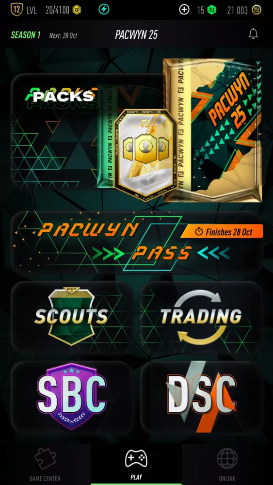 Screenshot di Pacwyn 25 Draft & Pack Opener