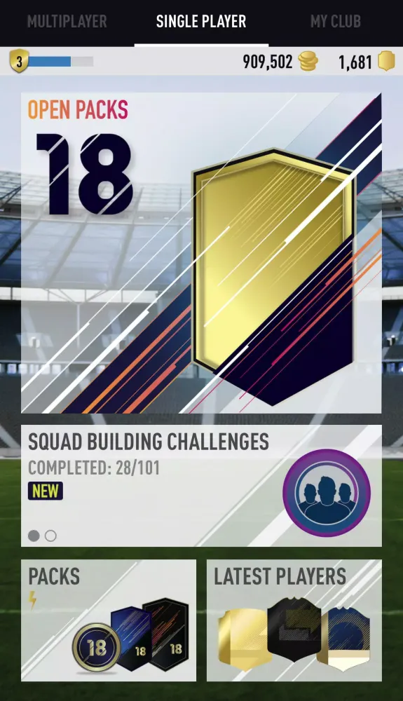 Capturas de tela do FUT PACK