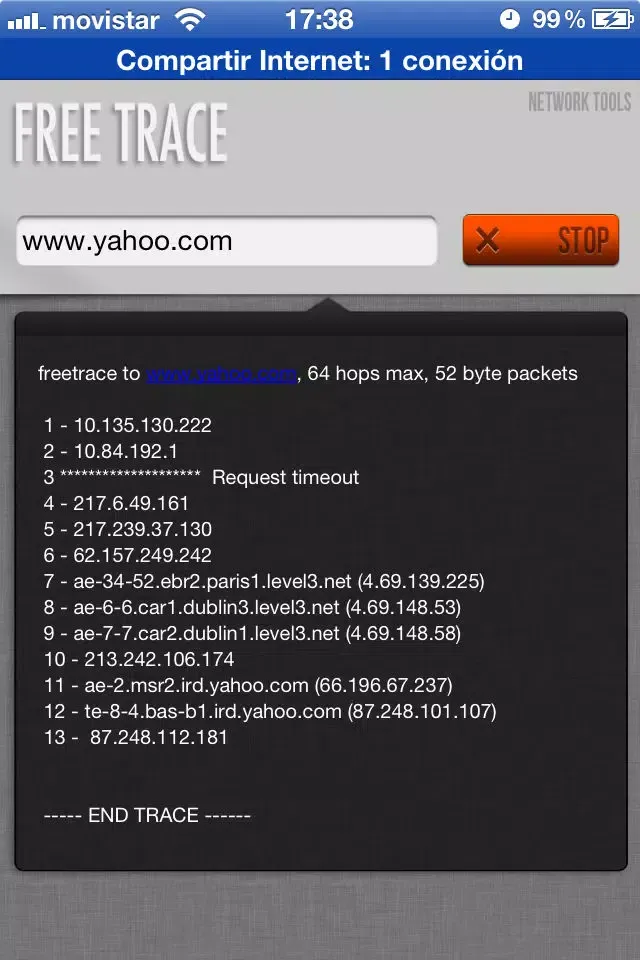 Capturas de tela do Free Trace