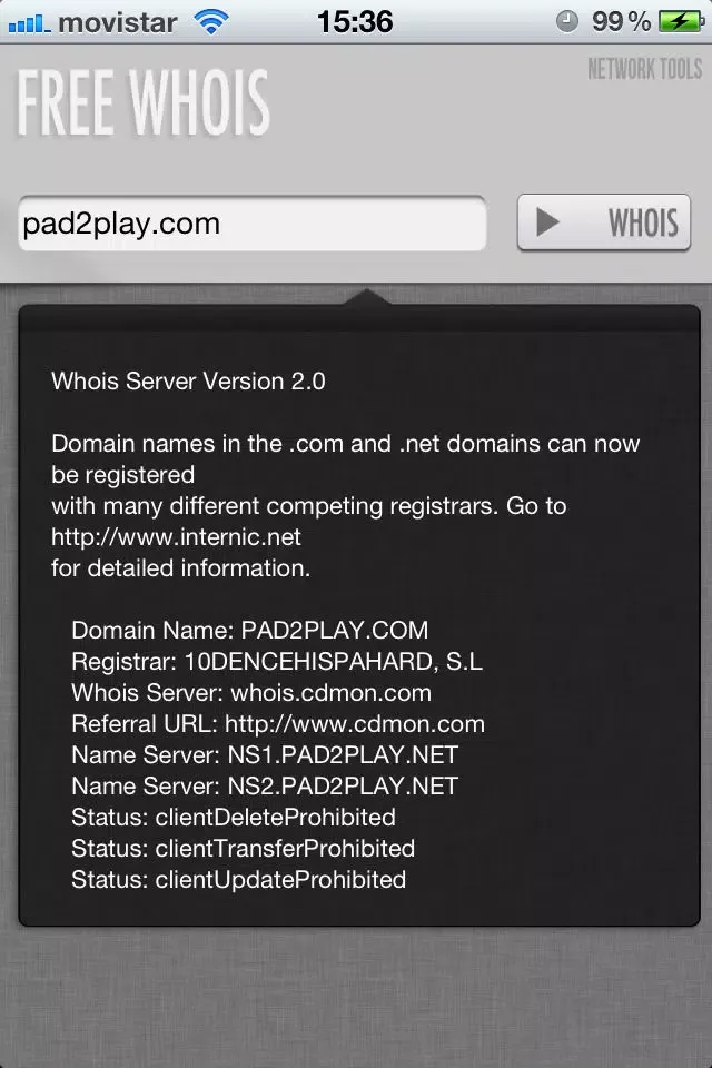 Free Domain Whois Ekran Görüntüleri