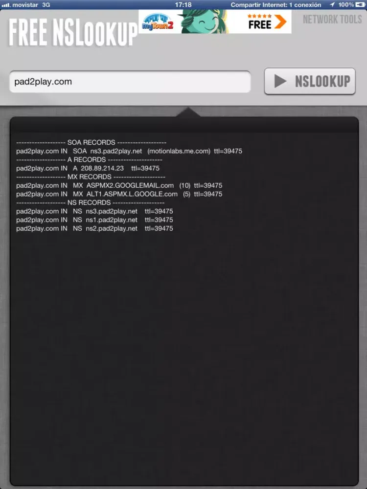 Free NSLookUP iPad 應用截圖