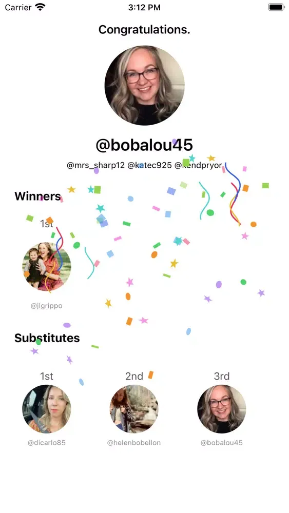 Ảnh chụp màn hình của Giveaway: Raffle for Instagram