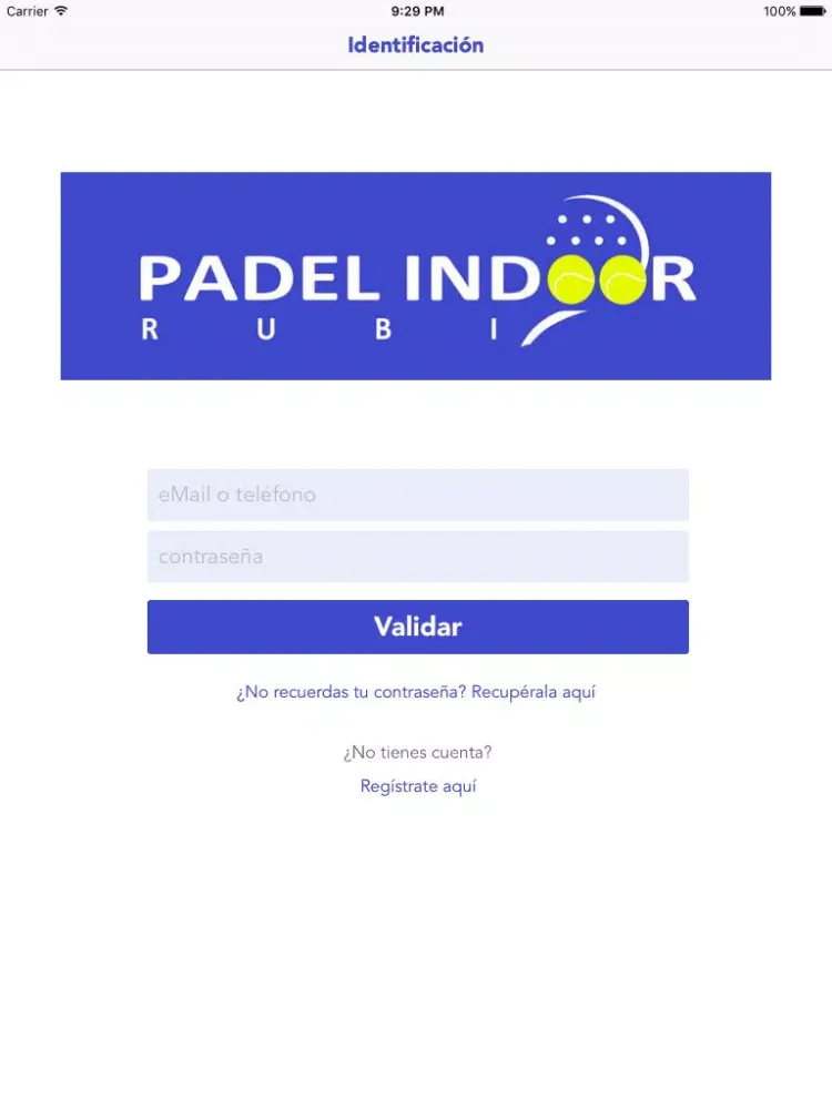 Padel Indoor Rubi App iPad  स्क्रीनशॉट