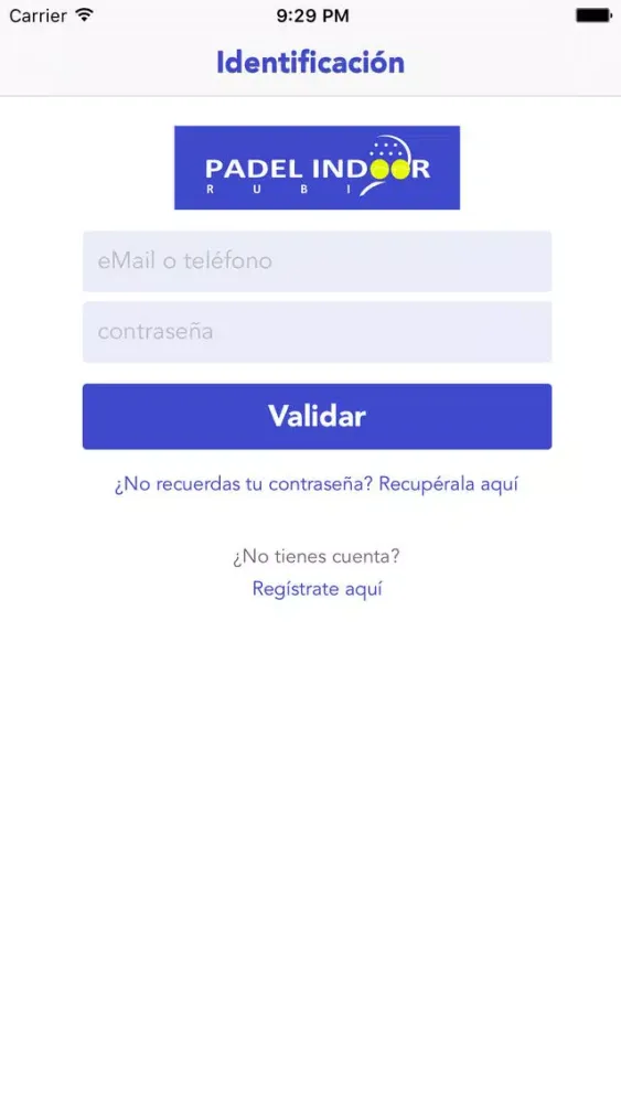 Padel Indoor Rubi App स्क्रीनशॉट
