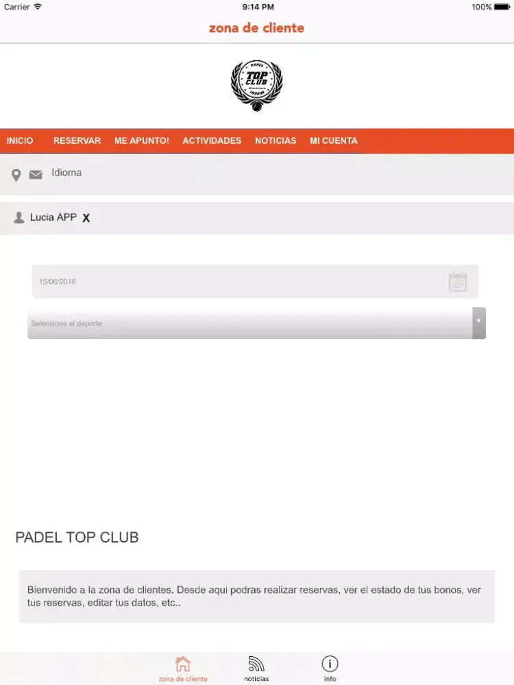 Captures d'écran de PADEL TOP CLUB APP iPad 
