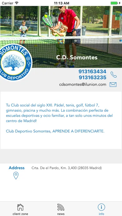 Tangkapan layar Club Deportivo Somontes