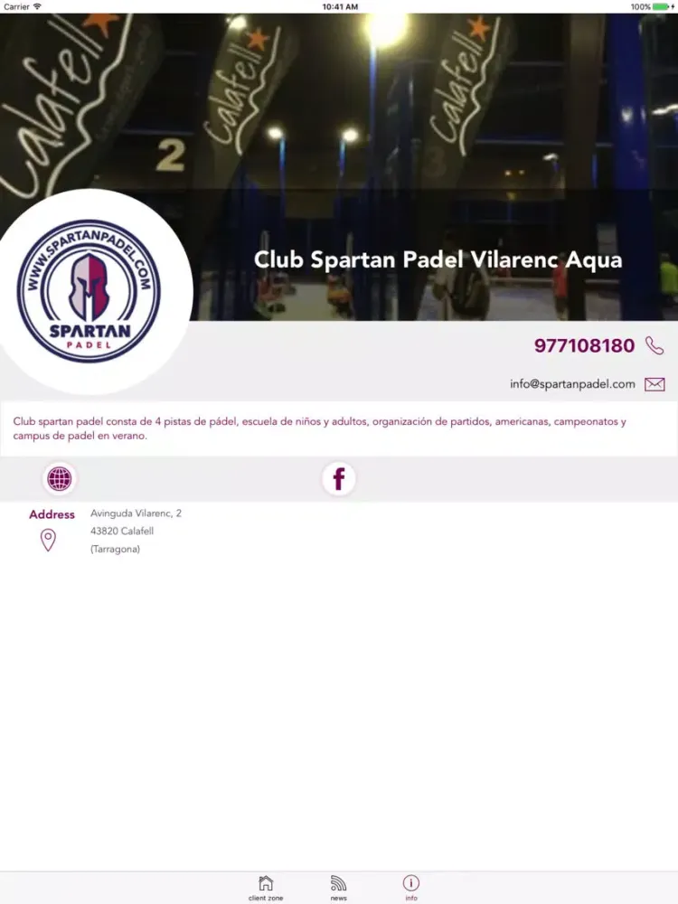 Capturas de pantalla de CLUB SPARTAN PADEL iPad 