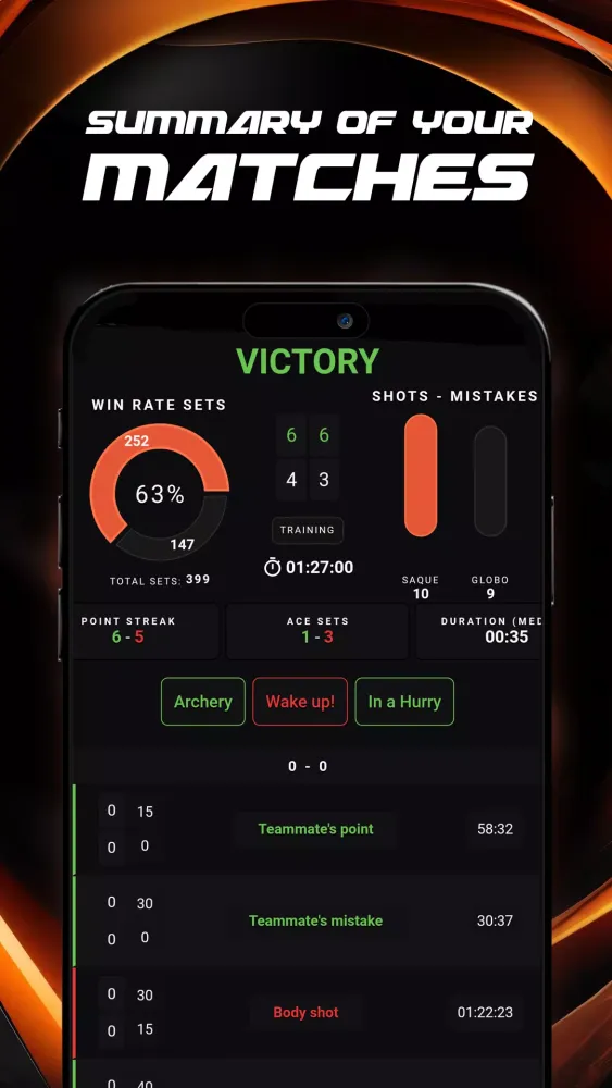 Zrzuty ekranu PADEL'EM - Analyse your padel