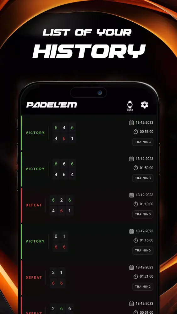 Zrzuty ekranu PADEL'EM - Analyse your padel