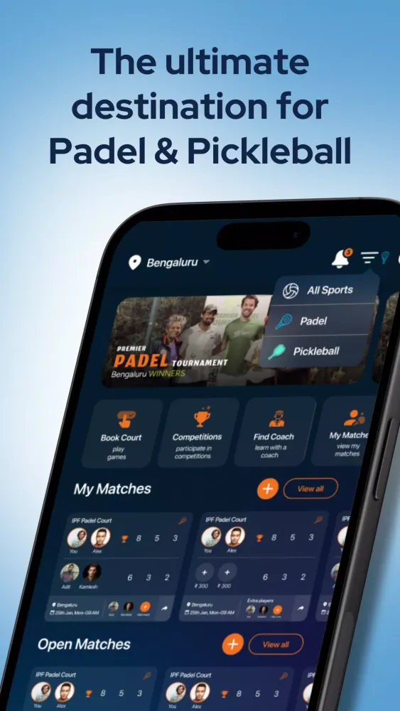 Ảnh chụp màn hình của Pi-Play:Play Padel, Pickleball