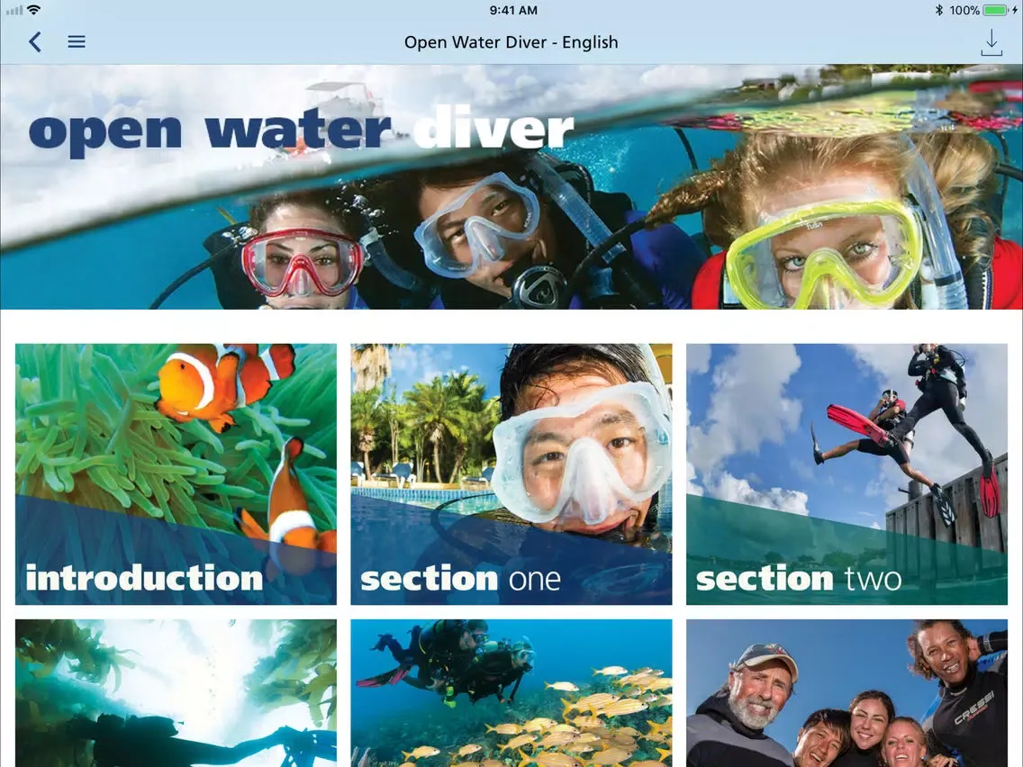 PADI Library iPad  スクリーンショット