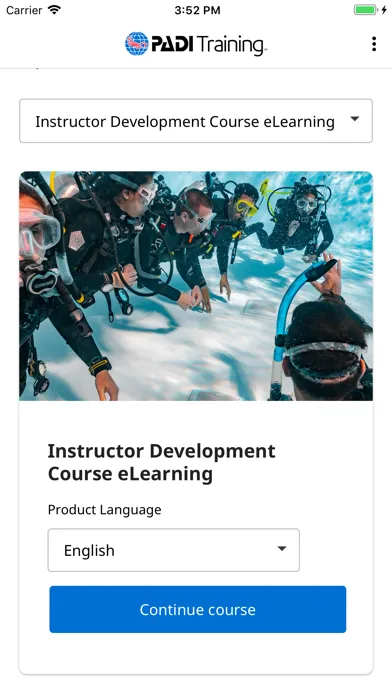 PADI Training Ekran Görüntüleri