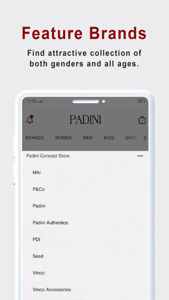 Capturas de tela do Padini