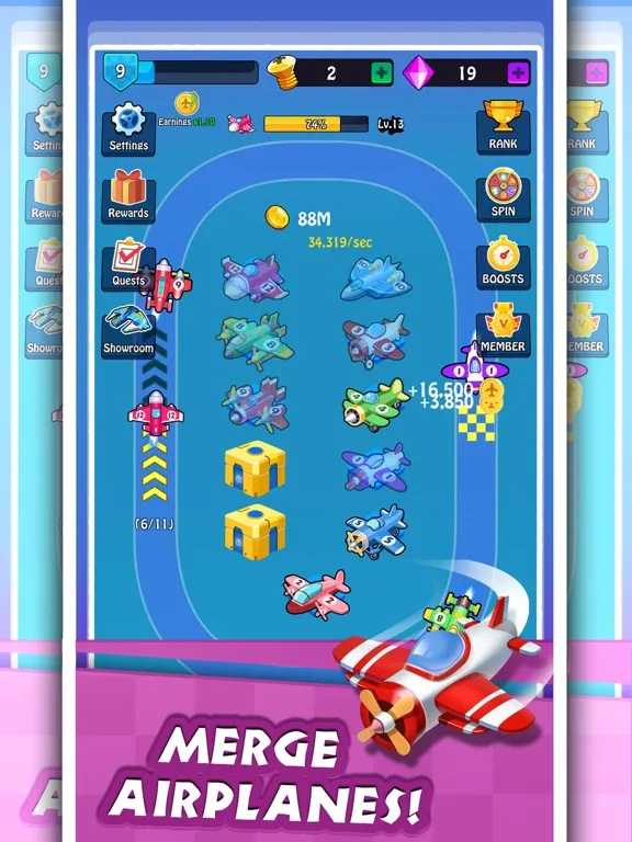 Merge Plane - Idle Tycoon Game iPad  Screenshots