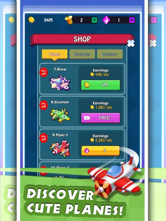 Merge Plane - Idle Tycoon Game iPad  Screenshots