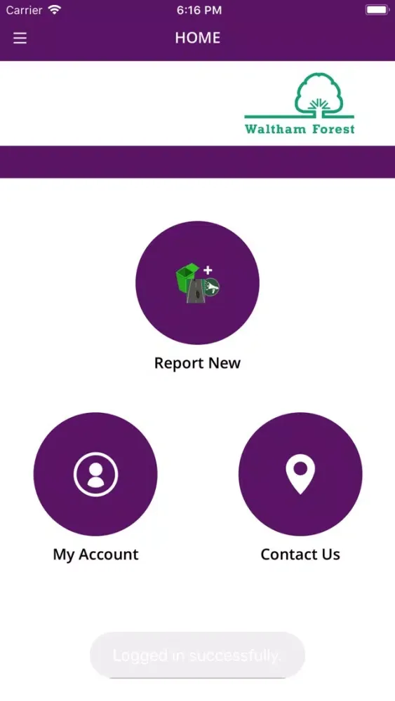 Capturas de tela do Council Fault Report WF-Cust