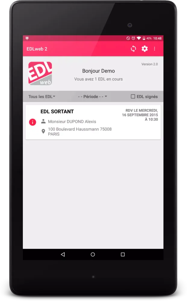 EDL web 2 - Etat des lieux Ekran Görüntüleri