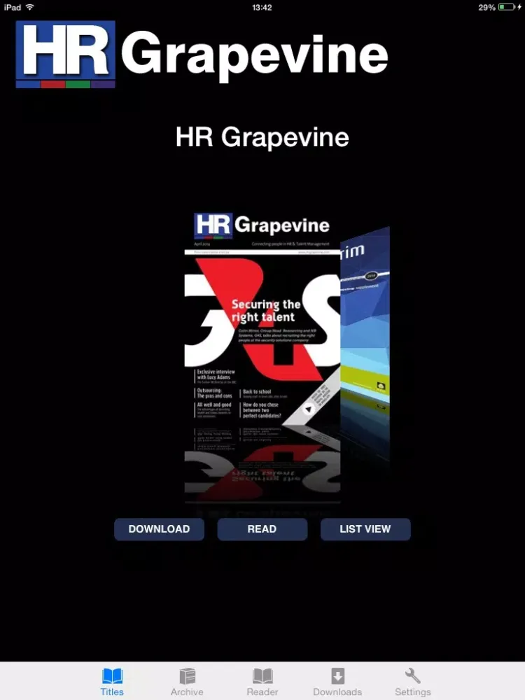 HR Grapevine iPad  স্ক্রিনশট